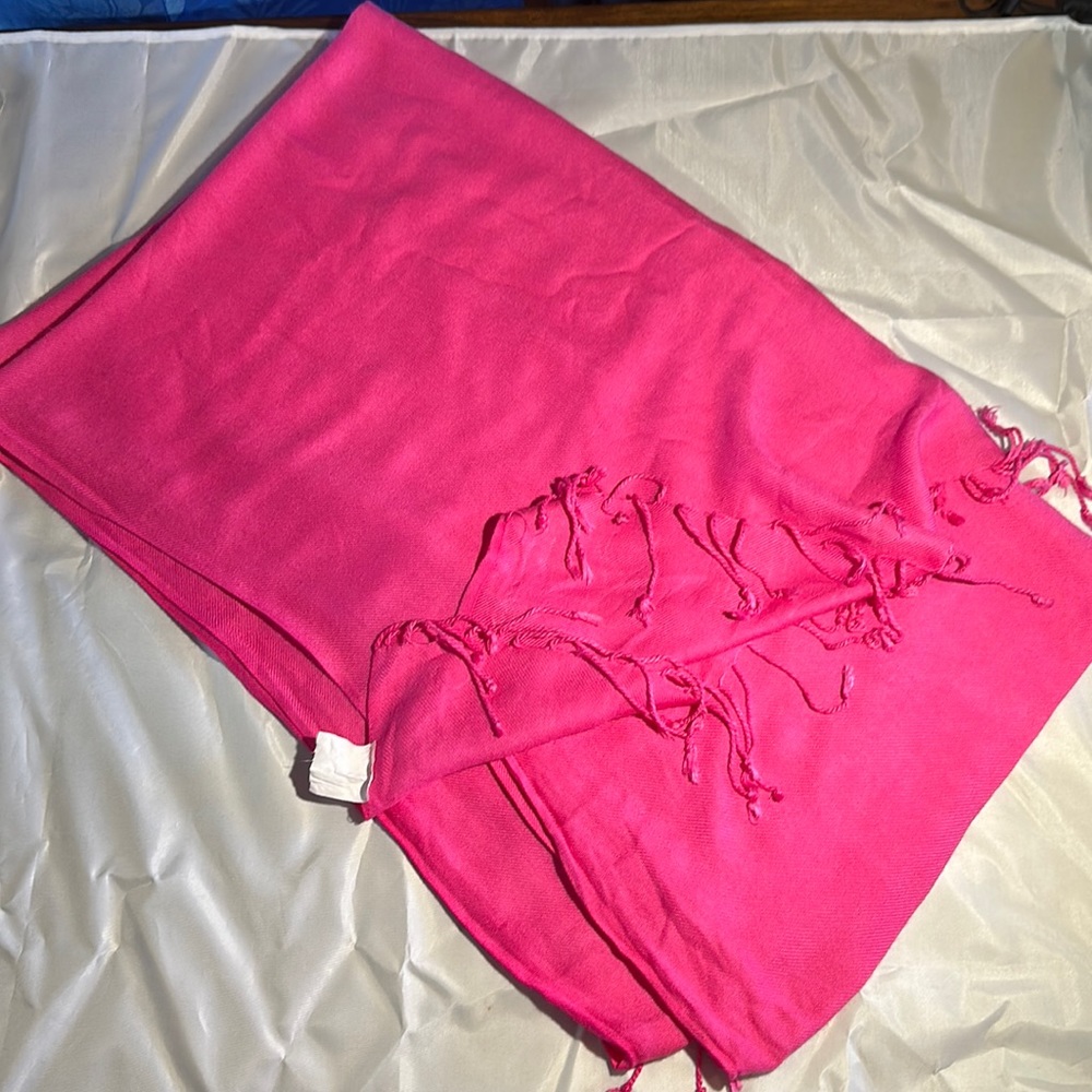 Hot pink pashmina shawl Vicose fabric wrap made in India scarves scarf